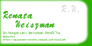 renata weiszman business card